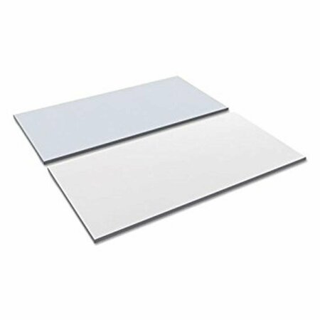 FINE-LINE AL  Reversible Laminate Table Top - White & Gray - 35.5 x 35.5 in. FI3209314